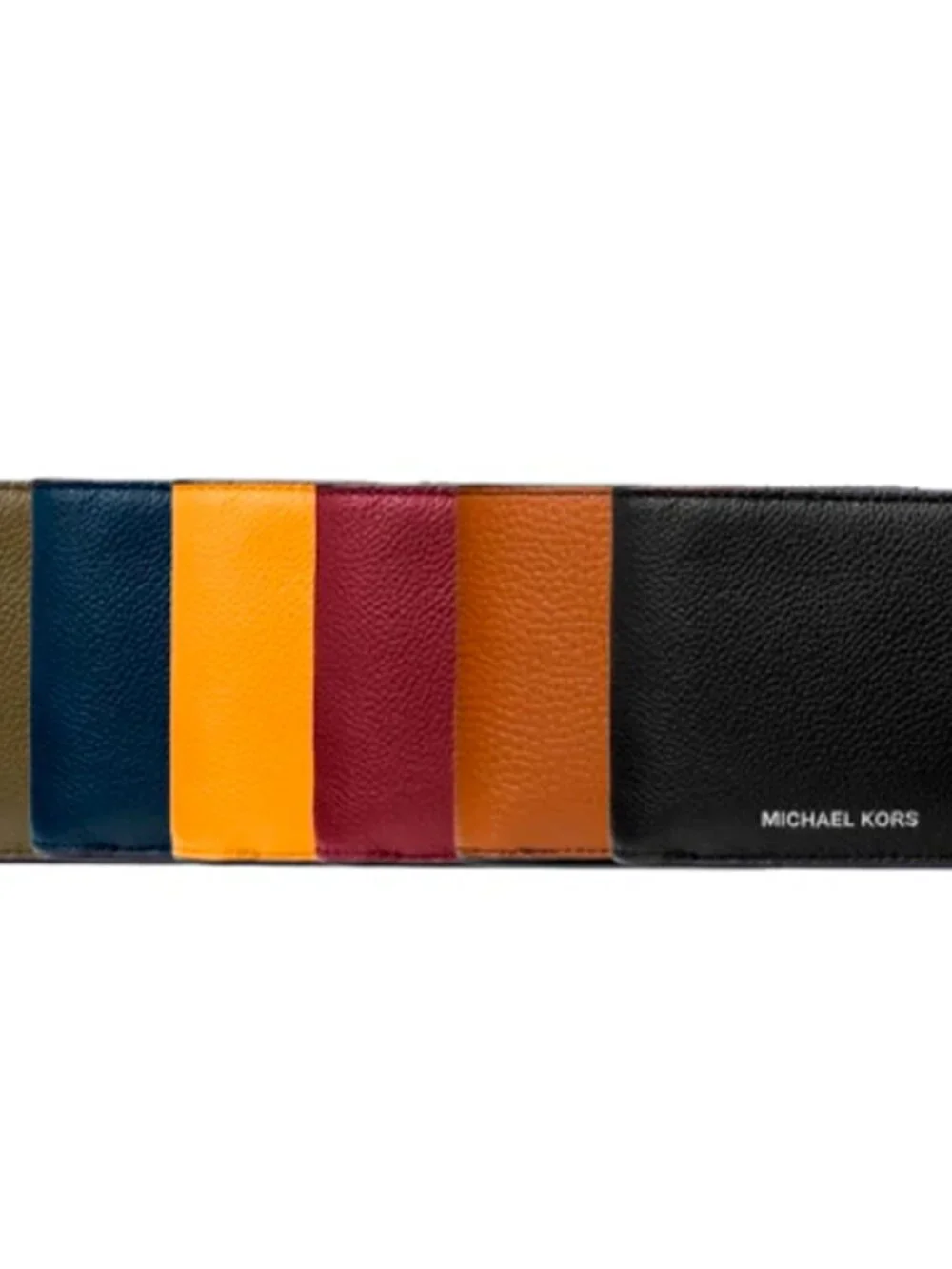 S Michael Kors Cooper Pebbled Yellow Leather Billfold Wallet 3-in-1 36F9LCOF2L F